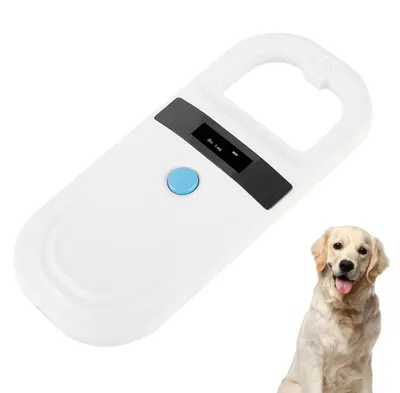 Produktbild von Haustier-Mikrochip-Lesegerät Tragbar – Tiermarken-ID-Scanner, 134,2 kHz, 128 Aufzeichnungen, Datenspeicherung, Tier-Chip-Scanner