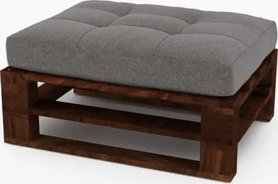 Produktbild von Lermowood Palettenmöbel Mpe Hocker 60 x 60 cm Palisander | Europaletten Indoor und Outdoor Lounge Gartenmöbel Holz Gartenmöbel Set Lounge Möbel Terrasse Balkon Loft Stil Paletten