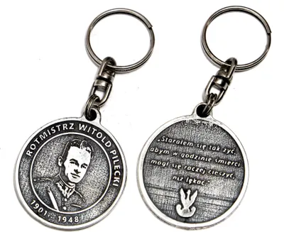 Produktbild von Witold Pilecki - versilberter Schlüsselanhänger, Handtaschenschmuck, Rucksackanhänger von Art-Dog