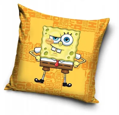Produktbild von Carbotex Spongebob Kissenbezug Samt Velours 40x40