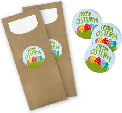 Produktbild von itenga 24x Bestecktaschen Frohe Ostern bunt (Motiv 212)
