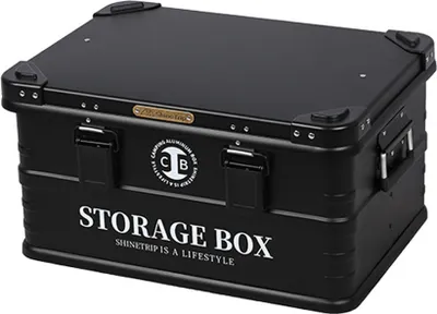 Obrázek produktu pro Venkovní úložný box, hliníkový box, kempingový úložný box, box do auta, vodotěsný, 500 * 350 * 250 mm, černý