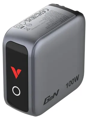 Obrázek produktu pro VERBATIM Mini GaN Nabíječka s displejem 100W, 2xUSB-C, 1xUSB-A, šedá