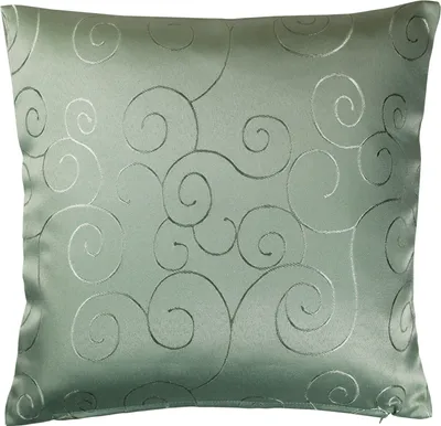 Produktbild von Kissenbezug 60x60 cm lindgrün Damast Circle Deko Kissenhülle mit Reißverschluss