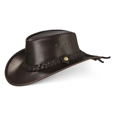 Produktbild von TEXAS Uni Western Reiten Cowboy Leder Hut Horse Brown Größe L
