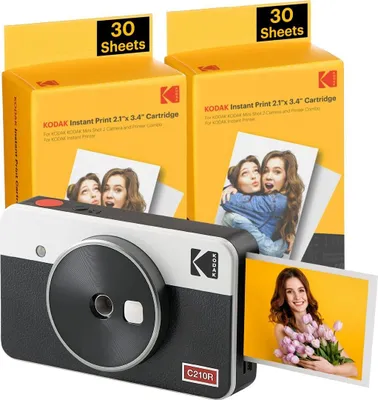 Produktbild von Kodak Mini Shot 2 Retro, 53,3 x 86,3 mm, CMOS, Weiß, Filter, Rahmen, 4Pass Technology, Auto