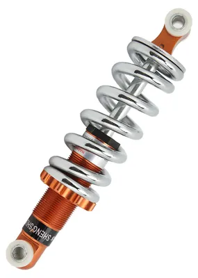 Obrázok produktu pre 190 mm motocyklový tlmič, nosnosť 1200 libier, oranžová farba, univerzálny, nastaviteľný, vhodný pre skútre a mopedy