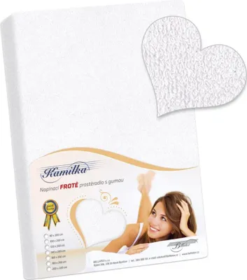 Zdjęcie produktu dla Prześcieradło frotte - białe - 160x200
