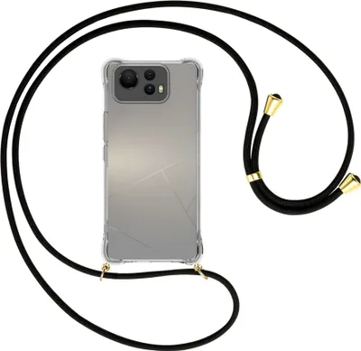 Produktbild von Handykette Backcover-Schutzhülle mit Band (Metall goldfarben) für Asus Zenfone 12 Ultra - schwarz