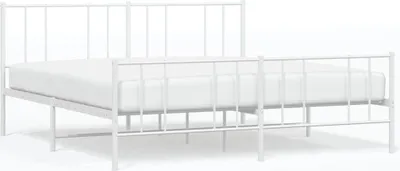 Obrázok produktu pre vidaXL Detská posteľ s čelom a nohami kovová biela 180x200 cm