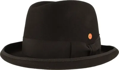 Mayser eleganter Homburg Wollfilz-Anlasshut mit Einfass in schwarz