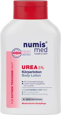 Produktbild von numis med Körperlotion mit 5% Urea - Hautberuhigende Bodylotion für trockene, zu Juckreiz neigende Haut 1x 300 ml