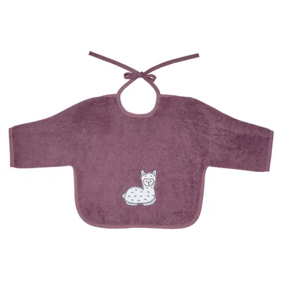 Produktbild von Wörner Ärmel-Lätzchen - Stickerei Lama - Mauve