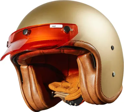 Image de Peroz visière de casque jet / visière de casque universel, rouge