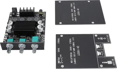 Image de Carte d'amplificateur de puissance Bluetooth, module d'amplificateur de puissance numérique hi-fi 2��100 W à deux canaux, prend en charge Bluetooth 5.0 et l'entrée AUX, pour les haut-parleurs sans fil DIY