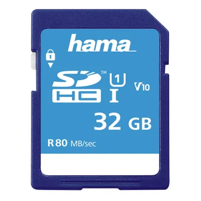 Produktbild von Hama 00181095, 32 GB, SDHC, Klasse 10, UHS-I, 80 MB/s, Class 1 (U1)
