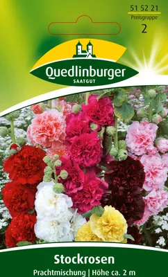 Produktbild von Quedlinburger Saatgut - Stockrosen Prachtmischung - Samen - 515221