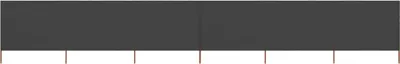 Image de tissu brise-vent 6 pièces 800 x 120 cm Anthracite
