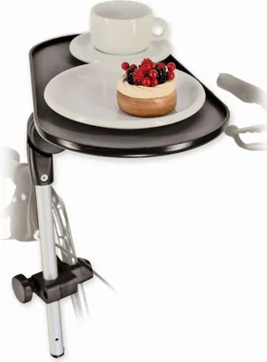 Produktbild von KLAPPTISCH.TR an nahezu jedem Rollator und Rollstuhl anzubringenschwarzKunststoff/ Alu