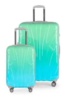 Produktbild von Suitline - 2er Kofferset, Bordgepäck Trolley 55x35x20 cm + großer Reisekoffer XL Check-In Gepäck, 4 Doppelrollen, leichte Koffer Damen Herren ,Northern Lights