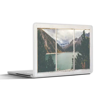 Produktbild von MuchoWow® Laptop Aufkleber Sticker Cover Aussicht - Baum - Wasser 30x22 cm - Laptop-Sticker