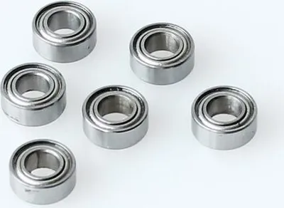 Produktbild von 6 Stück Kugellager mit 10 mm Innendurchmesser, 5 mm Außendurchmesser und 4 mm Breite