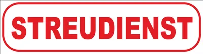 Produktbild von INDIGOS UG - Magnetschild - Streudienst - Magnetfolie fürŽs Auto oder Fahrschule 30x8 cm - Rot
