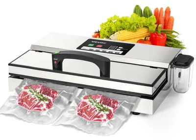 Vakuumiergerät 550W Edelstahl 12-in-1 mit Flüssigkeitsbehälter