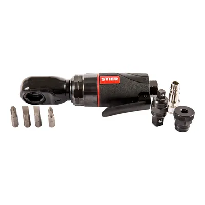 Produktbild von STIER Multifunktions-Ratschenschrauber-Satz 32-M, Bithalter 1/4 Zoll, Multifunktions-Einsteck-Vierkant 1/4 & 3/8 Abtrieb, Stecknippel 1/4 Zoll, Phillips- Schlitz-Bits
