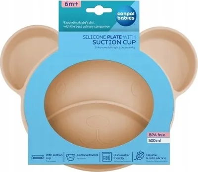 Zdjęcie produktu dla Canpol CANPOL BABIES Silikoninė lėkštė su pritvirtinimu BEAR, 51/401_bei