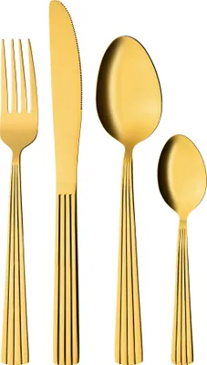 Produktbild von Besteckset Athen, 16-teilig, 4 Personen, gold, Edelstahl