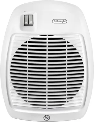 Productafbeelding van De'Longhi HVA 0220, Elektrische keramische verwarming met ventilator, IP21, Geschikt voor binnen gebruik, Vloermodel, Tafelmodel, Wit, Met hendel