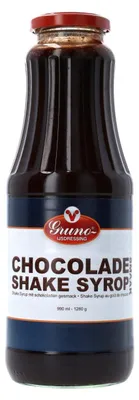Produktbild von Gruno IJsdressing Schokoladen Shake Sirup 990 ml – leckerer Schokogeschmack