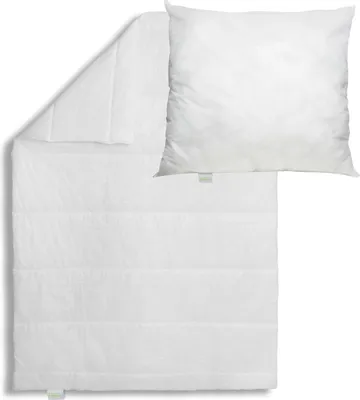 Produktbild von Bodyprotect n Set, Ganzjahresdecke 135 x 200 cm + Kopfkissen 80 cm, Bettdecke Ecoline, medium Steppdecke, waschbar,  EU, Allergiker