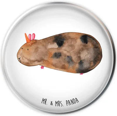 Produktbild von Mr. & Mrs. Panda Waschbecken Ablaufstopfen Einhorn Meerschweinchen - Weiß - Geschenk, Meerhörnchen, Ablaufgarnitur, Stopfen, Einhörner, Waschbecken-Stopfen, Stöpsel