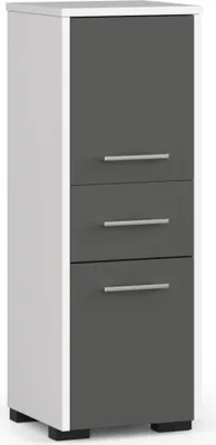 Image de Meuble de Salle de Bain FIN S Colonne 30 2D 1D 85cm Blanc Graphite