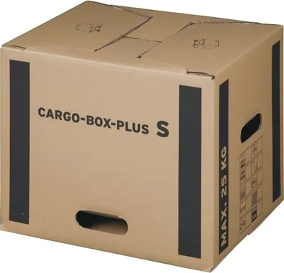 Produktbild von Smartbox Pro Cargobox, PLUS S, mit Grifflöcher, Innenmaß: 400 x 320 x 320 mm, braun