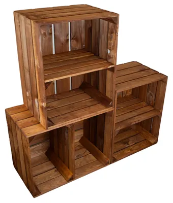 Immagine prodotto di Elzusha - Set di 3 robuste casse di legno per l'organizzazione