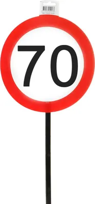 Produktbild von Schild 70 mit Stab zum 70. Geburtstag