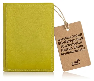 Produktbild von Josephine Osthoff EC-Karten und Ausweisetui Herren Leder Kreditkartenetui Kartenetui Damen RFID-Schutz slim wallet card case mit Geldscheinfach (935)