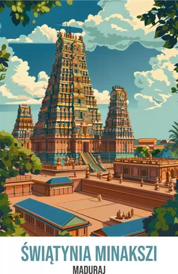Produktbild von Plakat 53x81cm Minakshi-Tempel