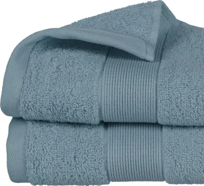 Image de Serviette de bain douce 100% coton naturel, élégante serviette rose décorée de bordyura - Atmosphera