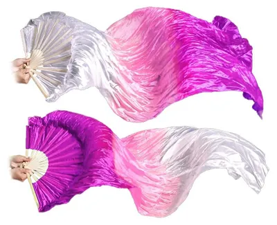 Image de Solidchoice - Ensemble de 1 paire de éventails en soie pour danse du ventre