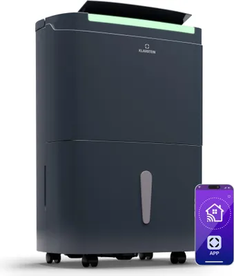 Image de Klarstein DryFy Connect 30L Déshumidificateur Intelligent, WiFi, 30L/24h, Réservoir 5L, Minuterie 24h, Déshumidificateur Électrique, Pour Salle de Bain & Pièces 25-30m², Anthracite