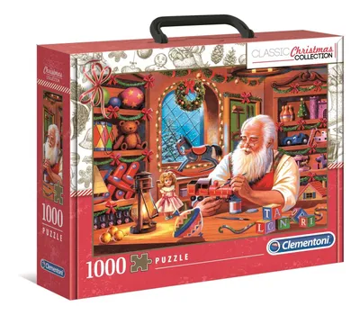 Produktbild von Clementoni 39584 Christmas Collection Santa Works 1000 Teile Puzzle