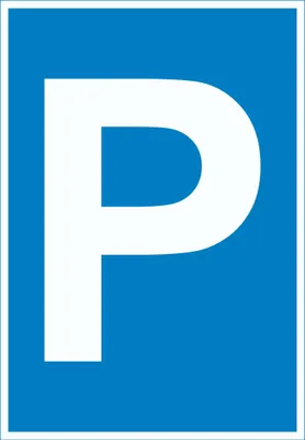 Produktbild von P Parkplatz Schild A3 (297x420mm)