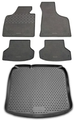 Produktbild von Gummi Kofferraumwanne + Fußmatten Set für Audi A3 8P + 8PA, Bj. -10/2012