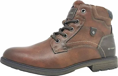 Image de Chaussures pour hommes Tom Tailor, bottes, doublure chaude, couleur marron, style décontracté