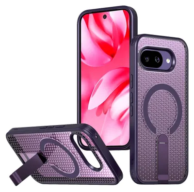 Obrázok produktu pre Magnetické puzdro MagSafe na mobilný telefón Google Pixel 10a s chladiacim efektom, vzor Honeycomb, fialová