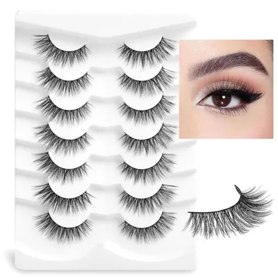 Obrázok produktu pre Umelé riasy, prírodný vzhľad, 7 párov, 13 mm